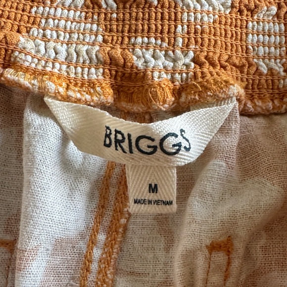 Briggs Orange Floral High Waist Shorts - Picture 9 of 9